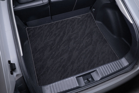【60プリウス専用】フロアマット プレミアムセット １台分　トランクルーム装着イメージ ウェーブブラック
