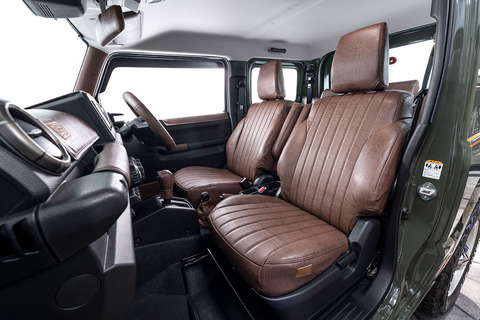 シートカバー  アンティーク　ヴィンテージブラウン　ジムニー装着