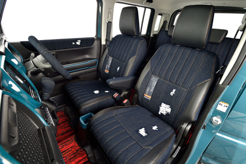 デリカミニ シートカバー  M.I.C DENIM インディゴ