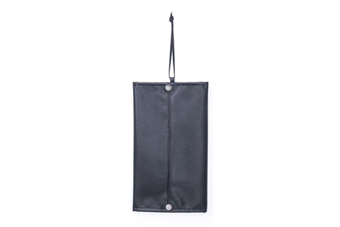 シンプルティッシュケース  オリジナルレザーブラック