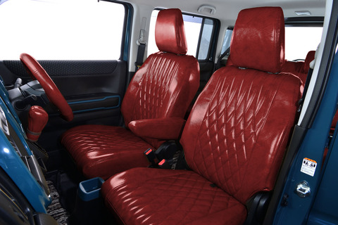 N-VAN シートカバー  アンティークデザインD　ボルドー