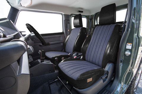 シートカバー  アンティークデニム　インディゴブルー ジムニー装着イメージ