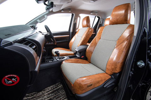 シートカバー  アンティーク千鳥　キャメル