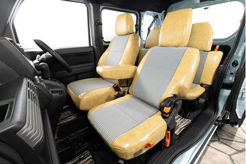 シートカバー  アンティーク千鳥　クリームイエロー