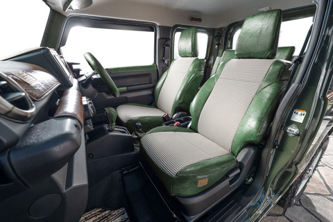 シートカバー  アンティーク千鳥　モスグリーン