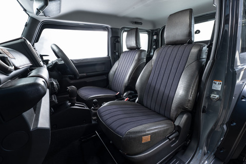 シートカバー  アンティークデニム　インディゴブルー　ジムニー装着イメージ