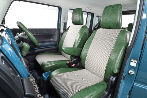 シートカバー  アンティーク千鳥　モスグリーン