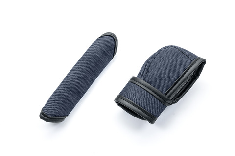 N-VAN シフトノブカバー&グリップカバーセット　 アンティーク　デニムデザイン　インディゴブルー