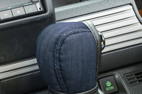 N-VAN シフトノブカバー&グリップカバーセット　 アンティーク　デニムデザイン　インディゴブルー