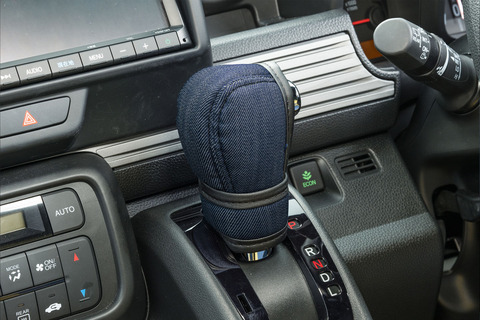 N-VAN シフトノブカバー&グリップカバーセット　 アンティーク　デニムデザイン　インディゴブルー