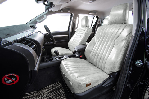 125ハイラックス シートカバー  アンティーク　ホワイトスモーク