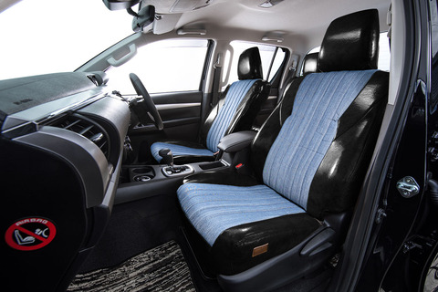 125ハイラックス シートカバー  アンティークデニムブラック