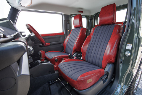 シートカバー  アンティークデニム　インディゴブルー　ジムニー装着イメージ