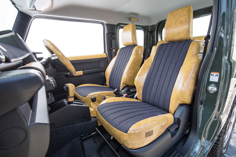 シートカバー  アンティークデニム　インディゴブルー　ジムニー装着イメージ