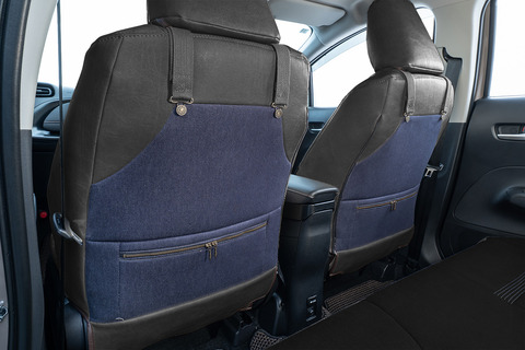 アクア シートカバー  カントリー　ブラックxデニムインディゴxベルトブラック