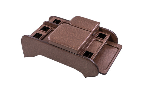 200系ハイエース標準 S-GLワイド用センターコンソール クラシックグロッシー　ブラウン単体イメージ