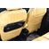 S700ハイゼットカーゴ　シートカバー  アンティークデザインD クリームイエロー　シート背面デザイン