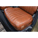ハイゼットカーゴ デッキバン シートカバー  アンティークデザインSブラウン前席座面デザイン