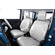 S700ハイゼットカーゴ　シートカバー  アンティークデザインD ホワイト