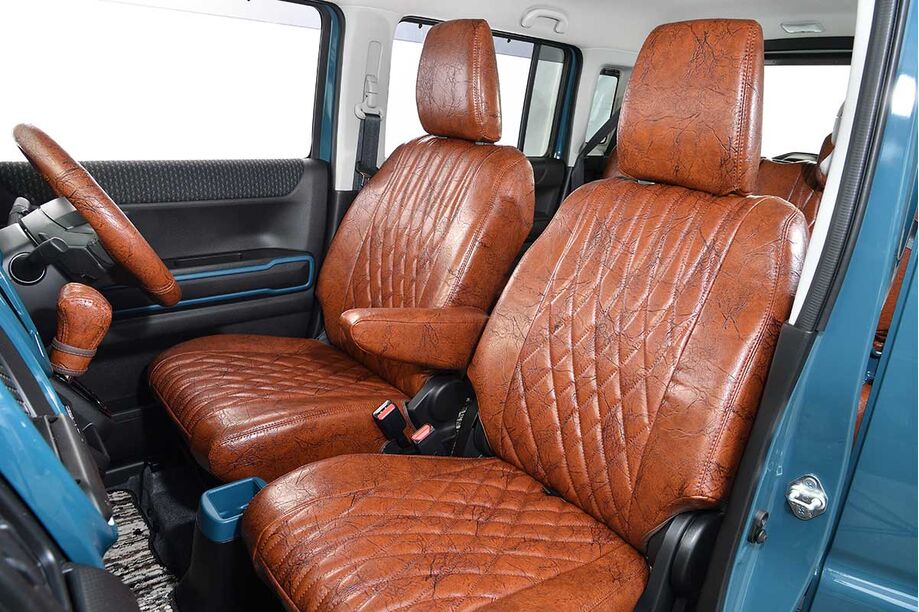 S700アトレー　シートカバー  アンティークデザインD ブラウン　運転席