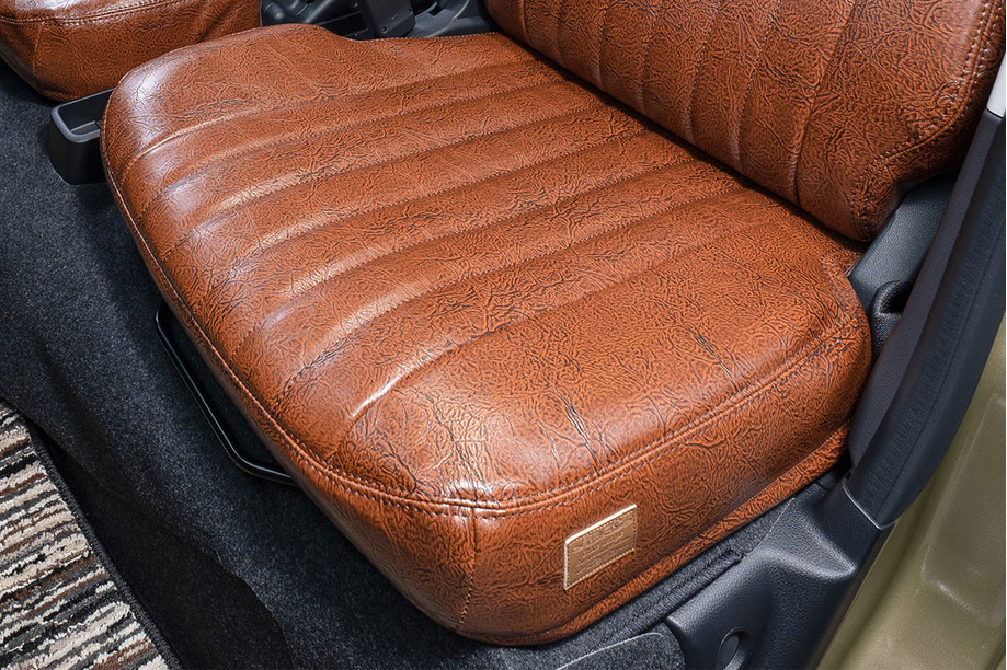 S700アトレー　 シートカバー  アンティークデザインSブラウン前席座面デザイン詳細