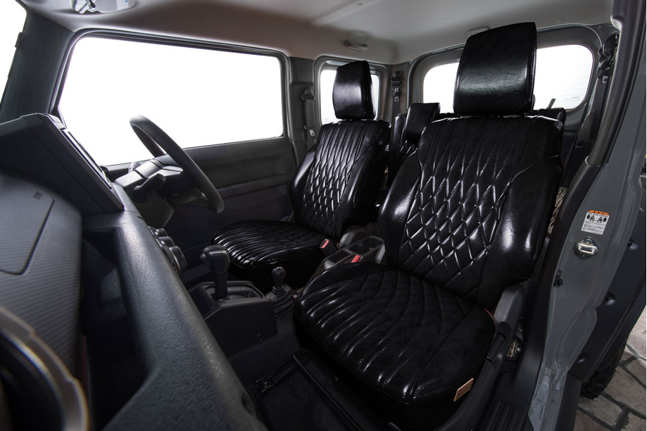 150プラド シートカバー  アンティークデザインD　ブラック