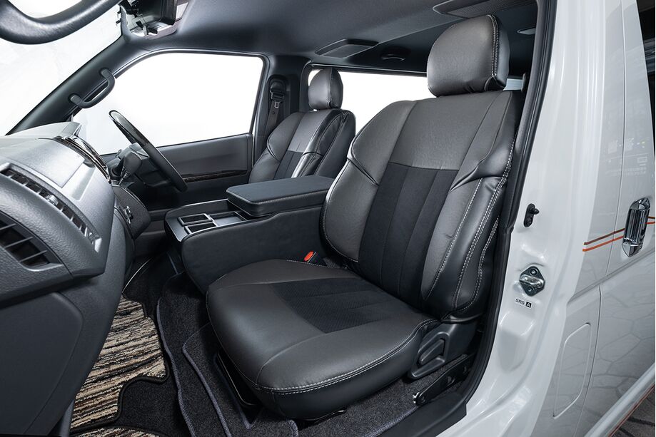 プライムシートカバー  200系ハイエース S-GL フロント3Dバケットタイプ 　運転席・助手席装着